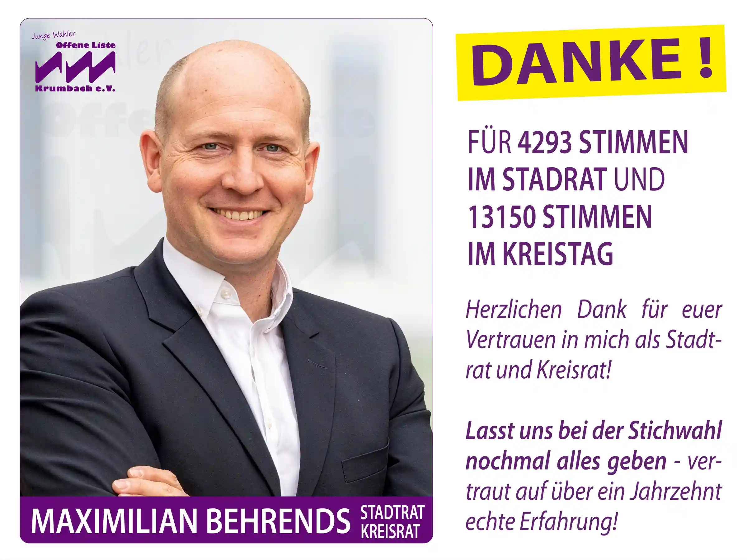 Kommunalwahl 08.03.2026 Krumbach: Die Jungen Wähler Offene Liste bedanken sich für euer Vertrauen!