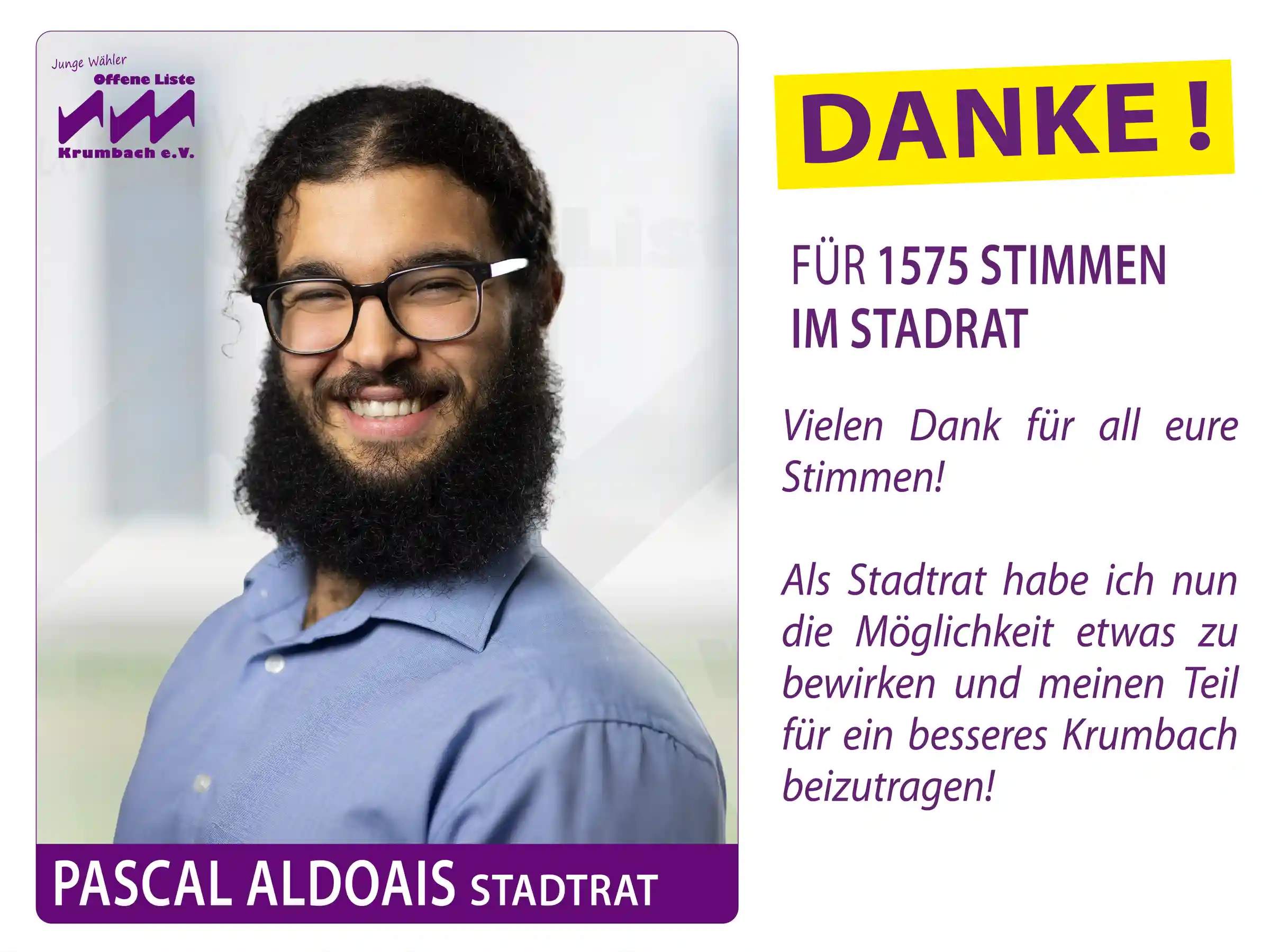 Kommunalwahl 08.03.2026 Krumbach: Die Jungen Wähler Offene Liste bedanken sich für euer Vertrauen!