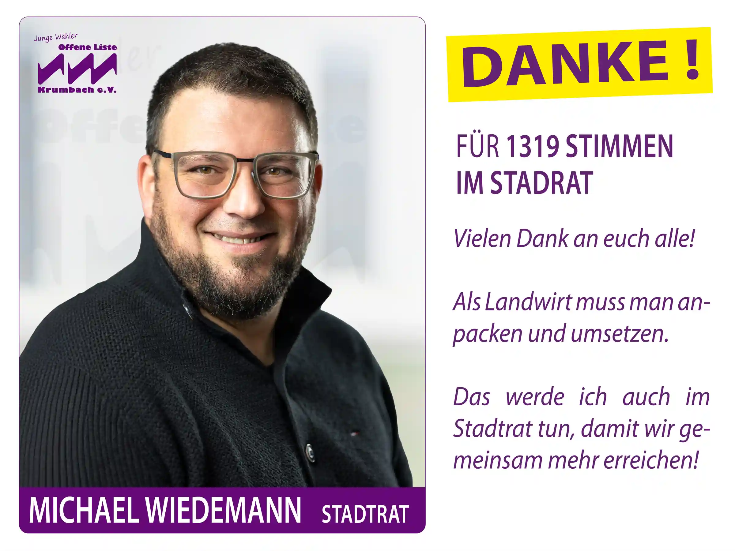Kommunalwahl 08.03.2026 Krumbach: Die Jungen Wähler Offene Liste bedanken sich für euer Vertrauen!